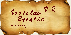 Vojislav Rusalić vizit kartica